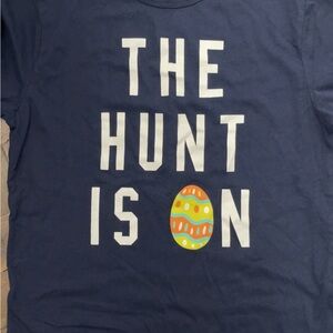 Place Blue and White Short Sleeve Tee Easter Graphic